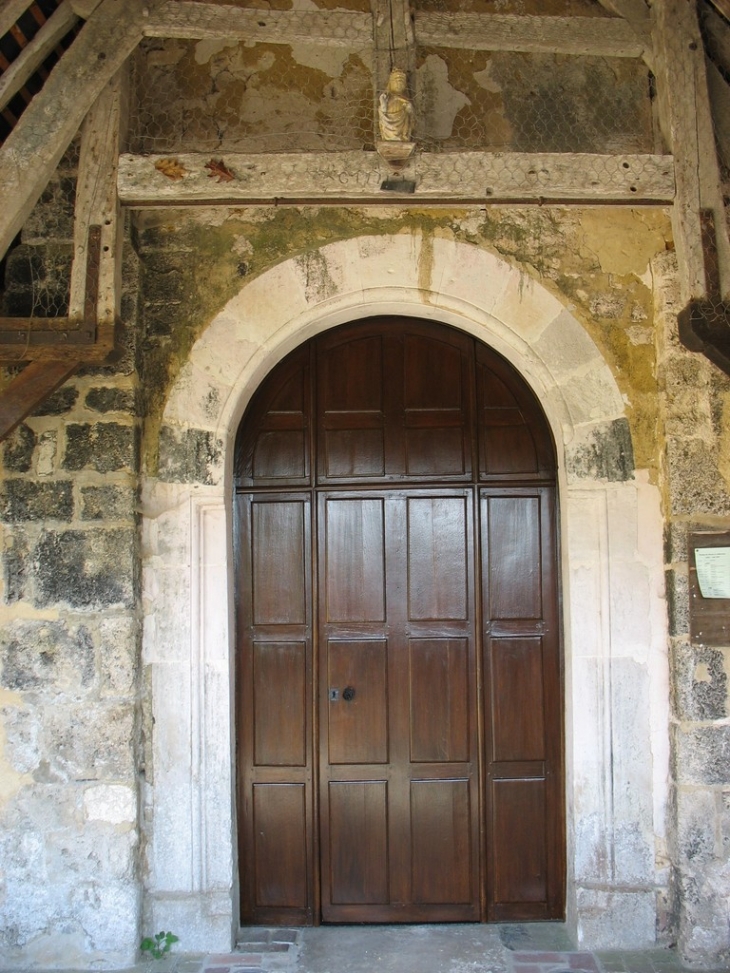 Porte de l'église Saint-Sylvestre - Saint-Sylvestre-de-Cormeilles