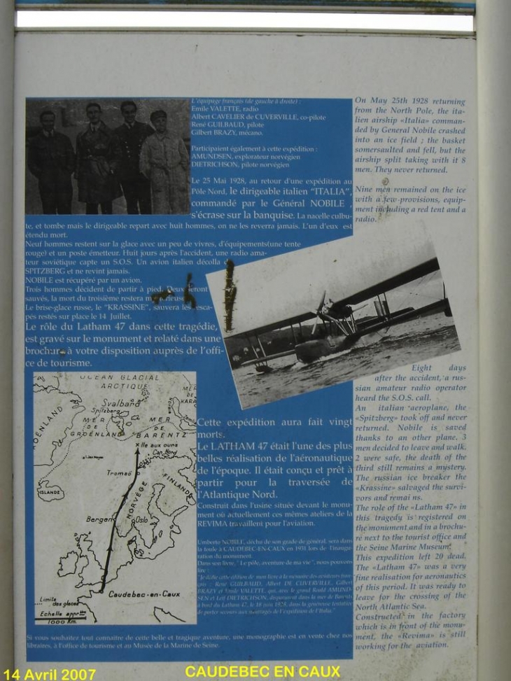 Monument de l'avion le LATHAM 47 - Caudebec-en-Caux