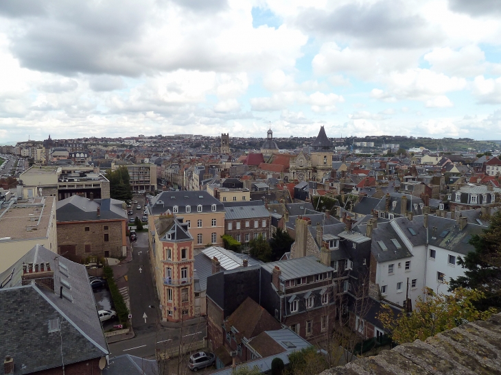 La ville vue du château - Dieppe