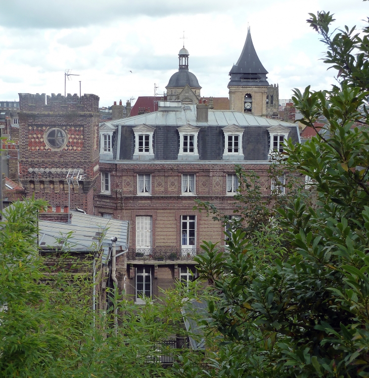 Les clochers vus du château - Dieppe