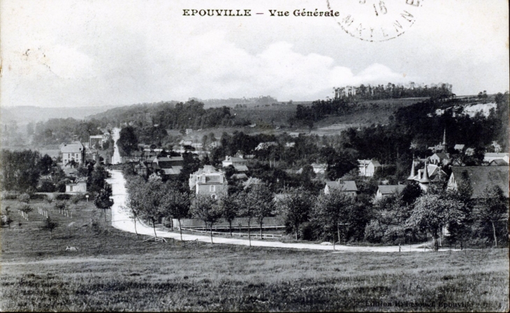 Vue générale, vers 1916 (carte postale ancienne). - Épouville