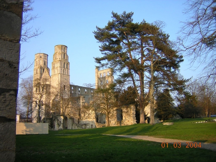Jumièges - vue d'ensemble abbaye