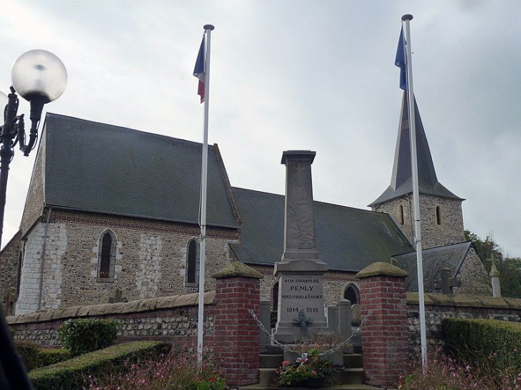 L'église et le monument aux morts.Le 1er Janvier 2016, les communes 	Assigny, Auquemesnil, Belleville-sur-Mer, Berneval-le-Grand, Biville-sur-Mer, Bracquemont, Brunville, Derchigny, Glicourt, Gouchaupré, Greny, Guilmécourt, Intraville, Penly, Saint-Martin