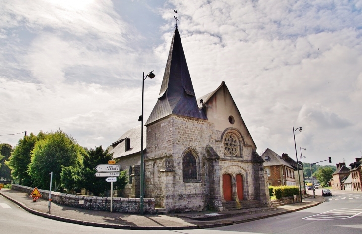 <<église Saint-Aubin - Saint-Aubin-sur-Scie
