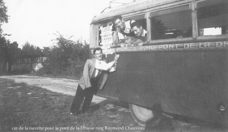 Le car de la guinguette/ring du pont de la dhuys  Raymond Chauveau  année 50 - Dampmart