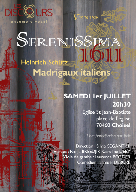 Concert Venise baroque le 1er juillet 2017 à l'église de Choisel