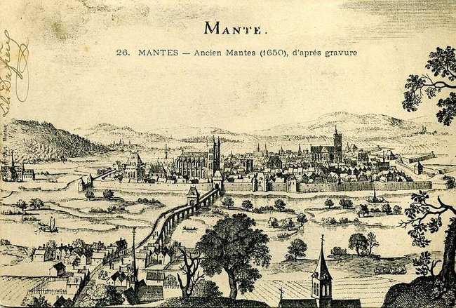 La ville en 1650 - Mantes-la-Jolie
