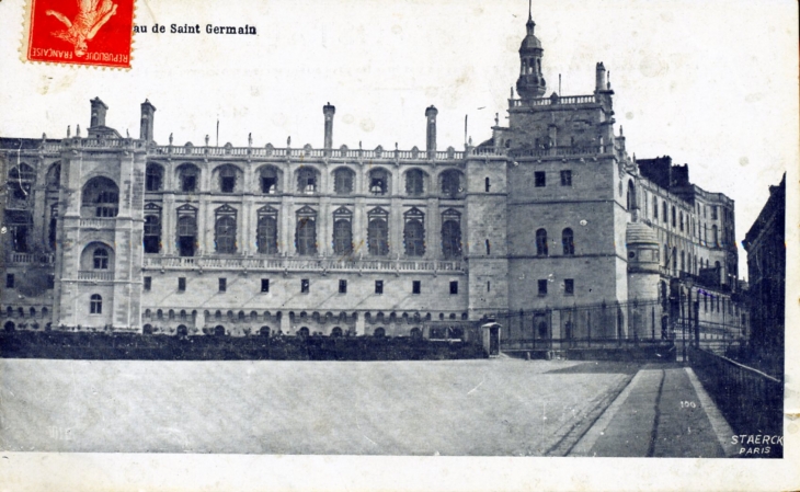 Le Château de Saint Germain, vers 1910 (carte postale ancienne). - Saint-Germain-en-Laye