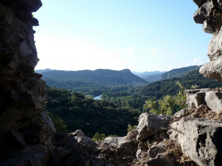 Vallée du Gardon vue du Château vers Anduze - Tornac