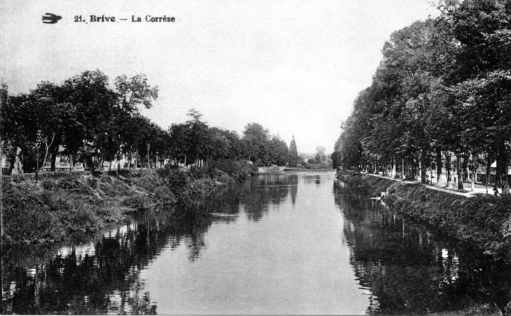 La Correze, vers 1910 (carte postale ancienne). - Brive-la-Gaillarde