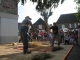 Préparation du concours de battage au fléau  du dimanche 5 août au Puy-Grand