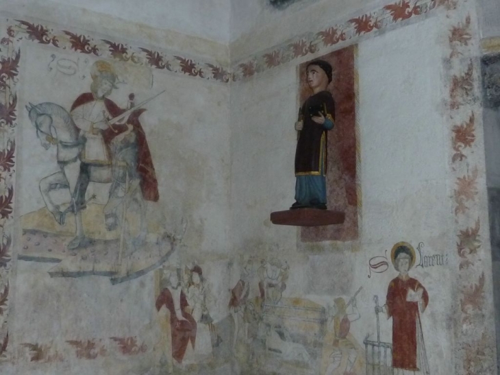 Eglise Moûtier - fresques murales - Felletin