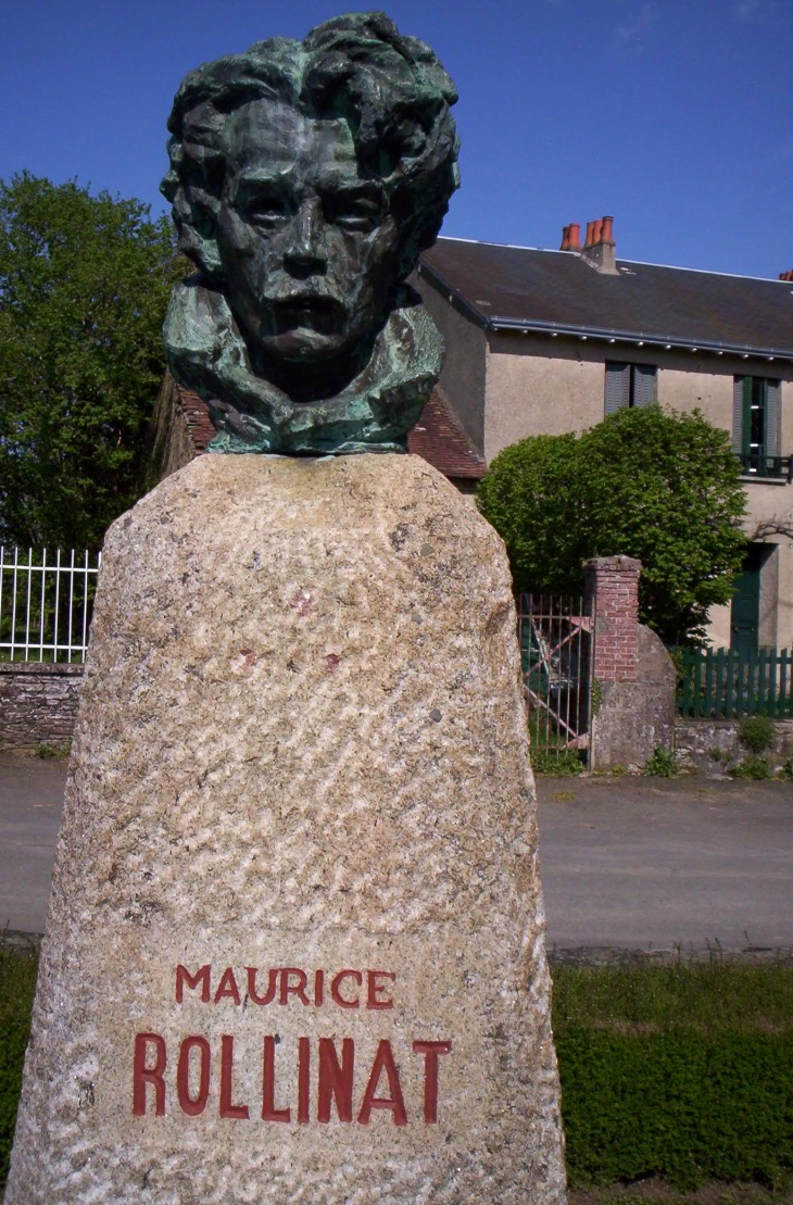 Buste de Maurice Rollinat à La Pouge - Fresselines