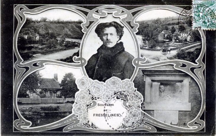 Souvenir de Fresselines, vers 1907 (carte postale ancienne).