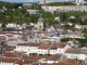 belvédère des Grangettes : vue sur la ville basse, le temple et l'église Notre Dame