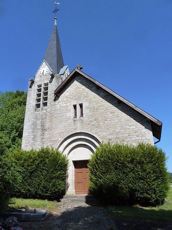 L'entrée de l'église - Saint-Remy-la-Calonne