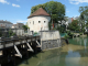 rive droite de la Meuse : la tour des Plaids sur le canal Puty