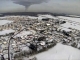 Angevillers sous la neige vue du ciel