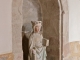 Eglise Notre Dame d'Aurès : Statue de Sainte Foy en pierre de la fin du XVe siècle.