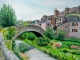 Brousse aquarelle le pont, la rivière, le village