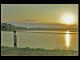 coucher du soleil sur le lac de Marciac