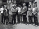 Photo prise chez Mr Dofilho en mai 1986. De gauche à droite : René Jacomet, Jacques Dufilho, Justin Soulé, Gilbert Capdecomme, Paul Lamarque, Fernand Daran (maire de Berdoues), Joseph Dantin (maire de Ponsampère), André Dufilho (docteur à Mirande).