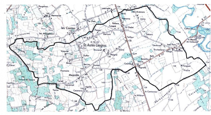 Plan commune - Saint-Aunix-Lengros