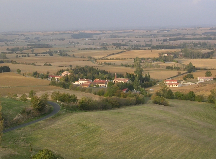 Vue aérienne du village - Beauville