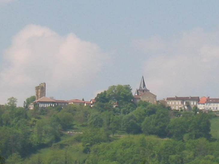 Vue  du village depuis l'église de Mazères - Castelnau-Rivière-Basse