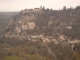 Vue générale de Rocamadour  avec l'Alzou gelée