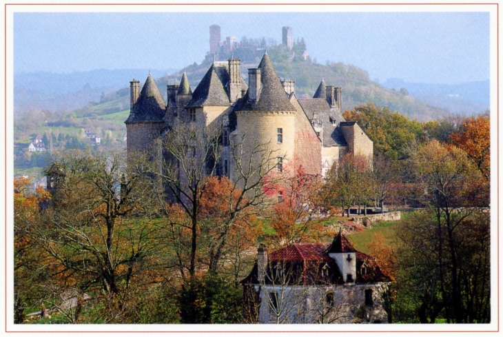 Château de Montal du xVIe siècle, Tours de Saint Laurent, XIIe et XVe siècles, vers 1990 (carte postale). - Saint-Jean-Lespinasse