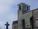 église et cimetiere sous la neige