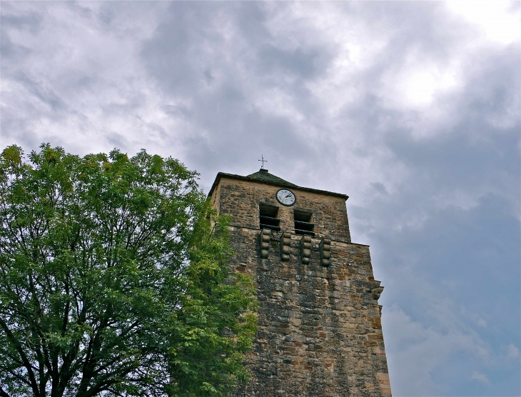 Le clocher fortifié de l'église - Lacapelle-Livron