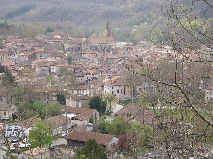 La ville vue du roc des ANGLARS - Saint-Antonin-Noble-Val