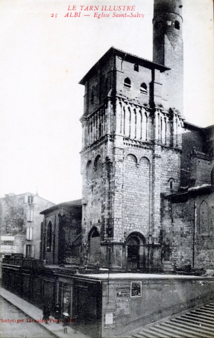 Eglise Saint Salvy, vers 1920 (carte postale ancienne). - Albi