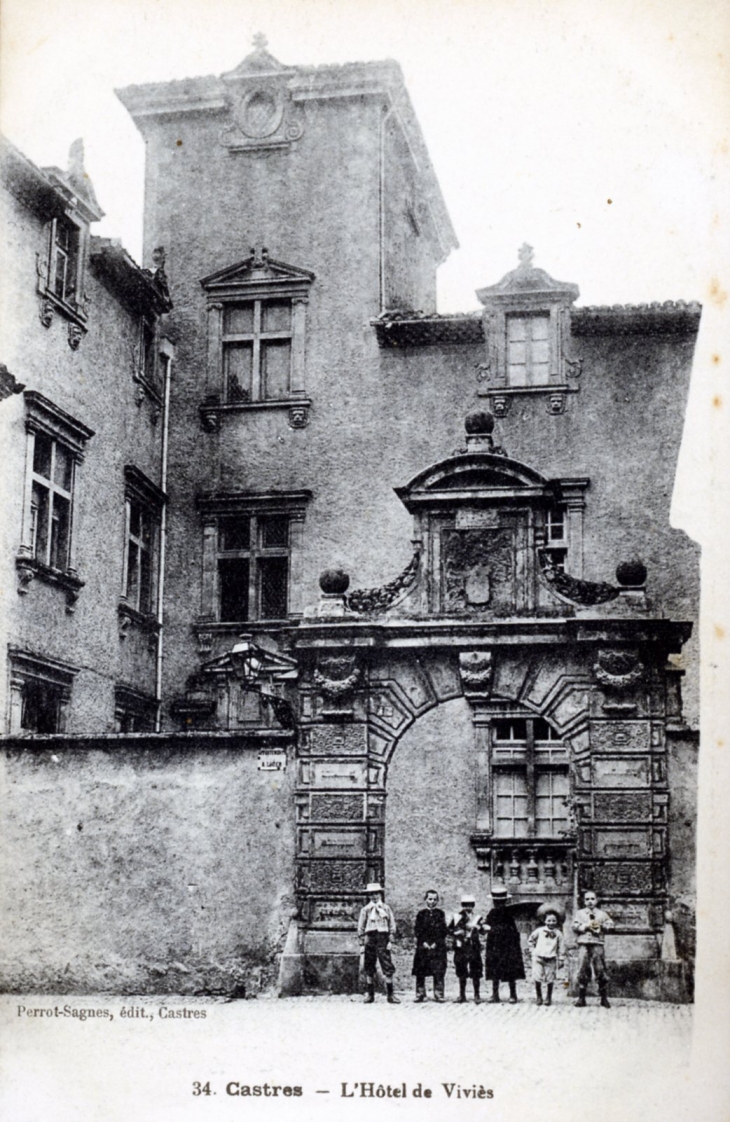 L'Hôtel de Viviez, vers 1920 (carte postale ancienne). - Castres