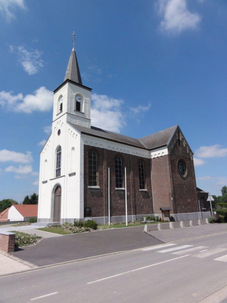 Bettignies (59600) église Saint-Nicolas