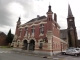 Haspres (59198) la mairie, l'eglise Saints Hugues et Achard