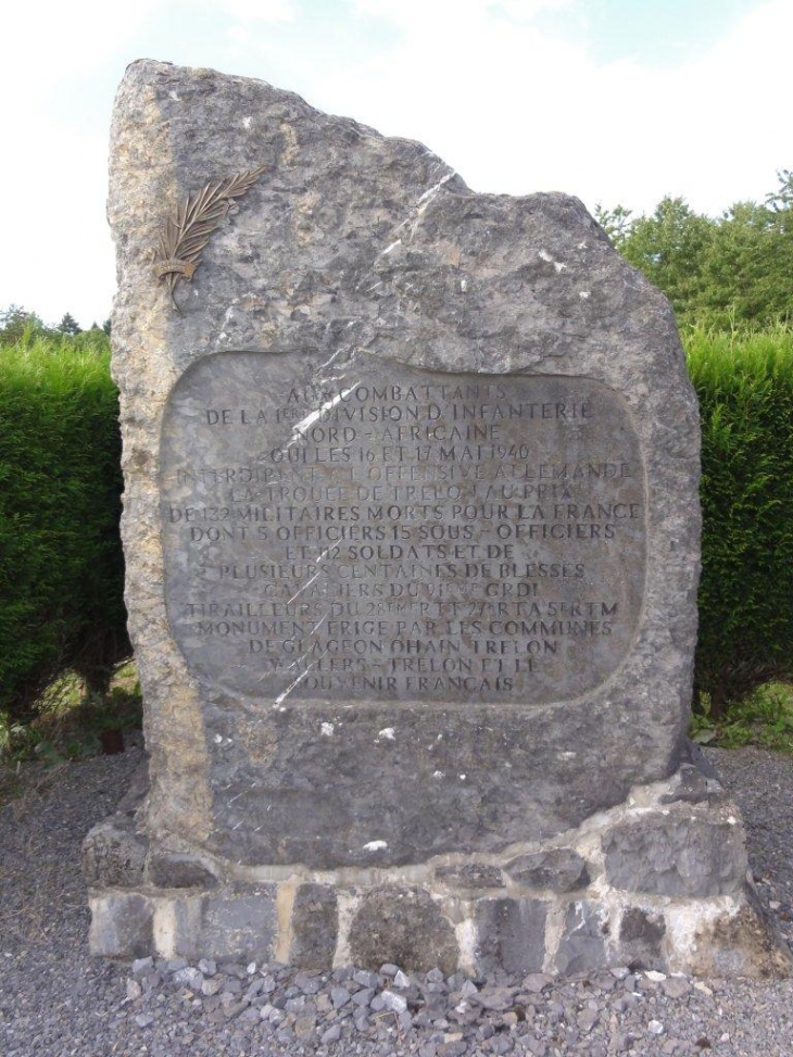 Trélon (59132) mémorial de guerre, vers Ohain