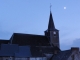 Trélon (59132) église au clair de lune