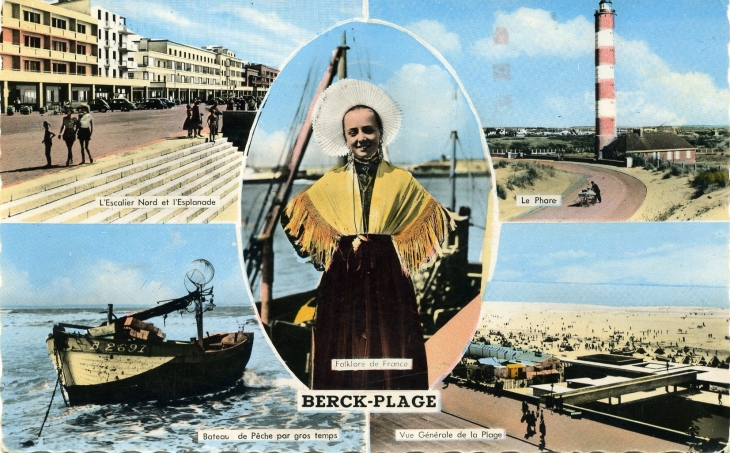 Berck-Plage (carte postale de 1965)