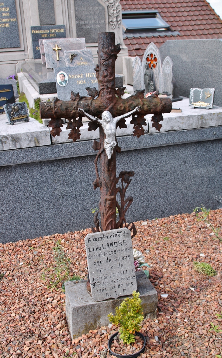 Cimetière ancien croix 1887 - Isbergues