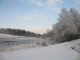 Bourgon le barrage sous la neige