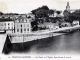 Le pont et l'église Saint Jean à droite, vers 1910 (carte postale ancienne).