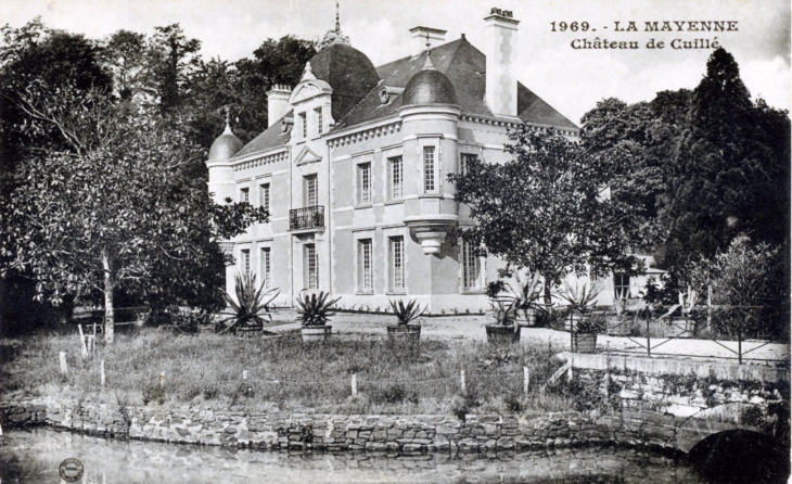 Château de Cuillé, vers 1916 (carte postale ancienne).