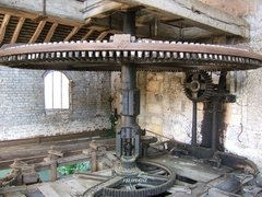 Vieux mécanisme des moulins de Paillard - Poncé-sur-le-Loir