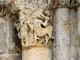 Détail : chapiteau sculpté du portail de l'église Notre Dame de l'Assomption.