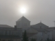 matinée de brouillard église de Velluire