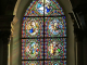 Eglise Sainte Benoîte : le vitrail du choeur vie de Sainte Benoite