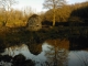 Vestiges du moulin au bord d'un bel étang